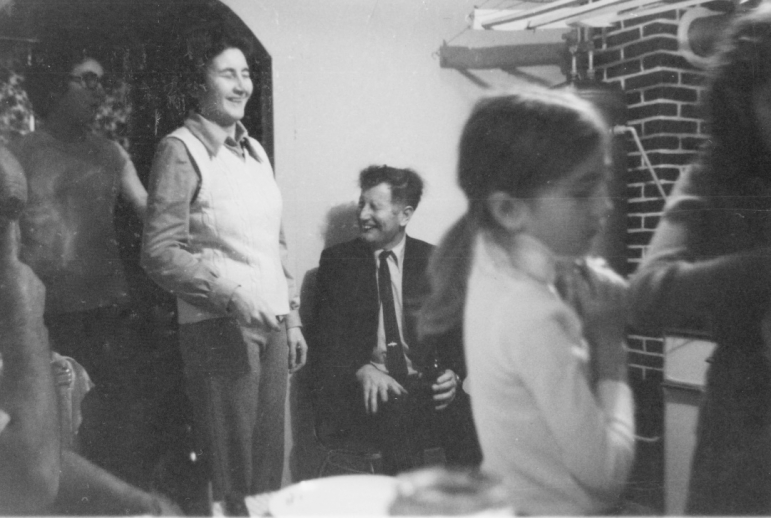 Henry Nash enjoying a party in the Roche's house, Branch, Newfoundland, ca. 1975 / Aidan O'Hara