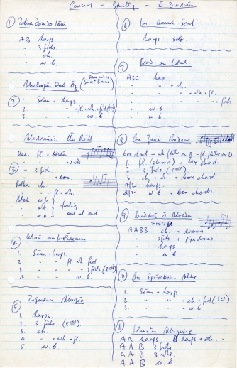 Concert - Gaiety - Ó Doirnín, handwritten manuscript
